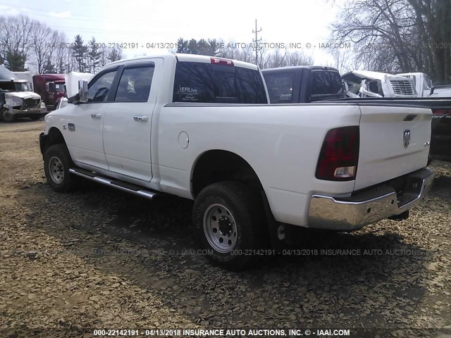 3C6UD5GL5CG119799 - 2012 DODGE RAM 2500 LONGHORN WHITE photo 3