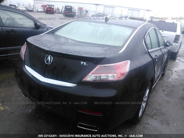 19UUA8F5XDA004946 - 2013 ACURA TL TECH BLACK photo 4