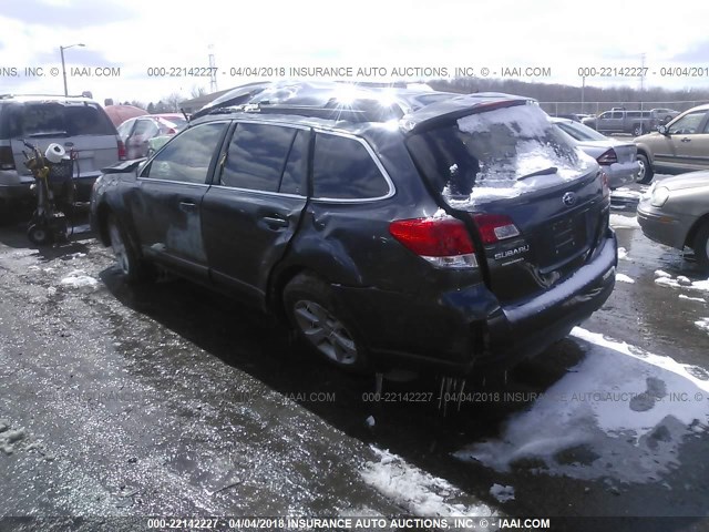 4S4BRCCC1D3264365 - 2013 SUBARU OUTBACK 2.5I PREMIUM GRAY photo 3