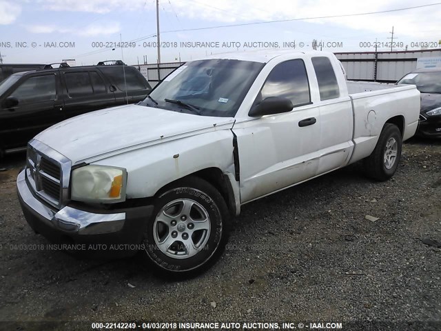 1D7HE42N45S244790 - 2005 DODGE DAKOTA SLT WHITE photo 2