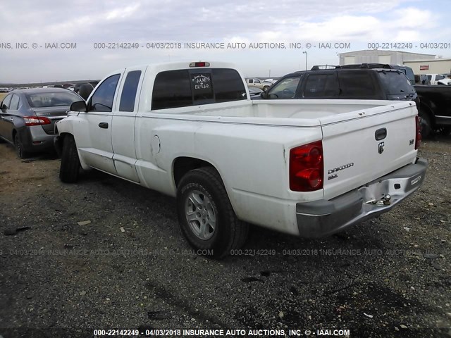 1D7HE42N45S244790 - 2005 DODGE DAKOTA SLT WHITE photo 3