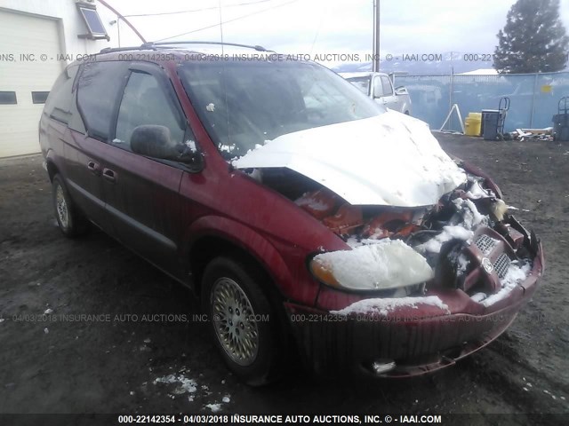 1B4GP44R01B165771 - 2001 DODGE GRAND CARAVAN SPORT RED photo 1