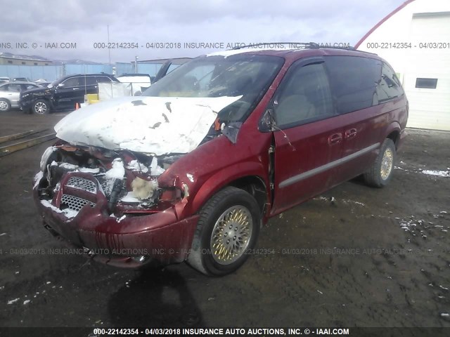 1B4GP44R01B165771 - 2001 DODGE GRAND CARAVAN SPORT RED photo 2