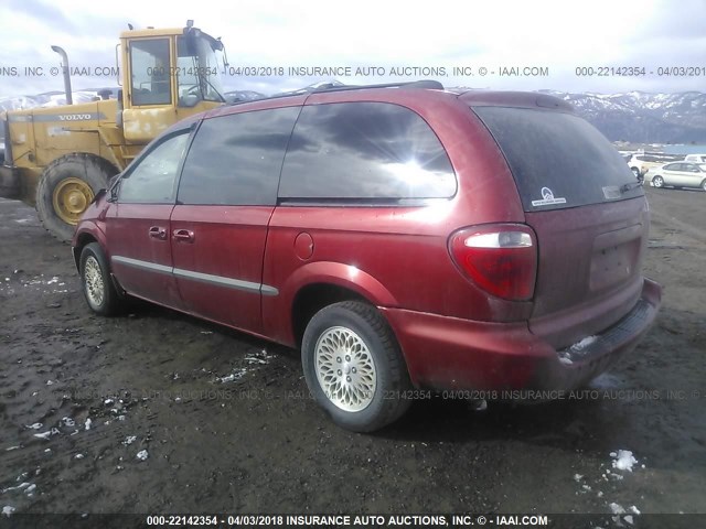 1B4GP44R01B165771 - 2001 DODGE GRAND CARAVAN SPORT RED photo 3