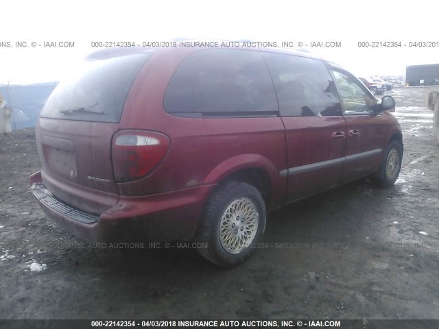 1B4GP44R01B165771 - 2001 DODGE GRAND CARAVAN SPORT RED photo 4