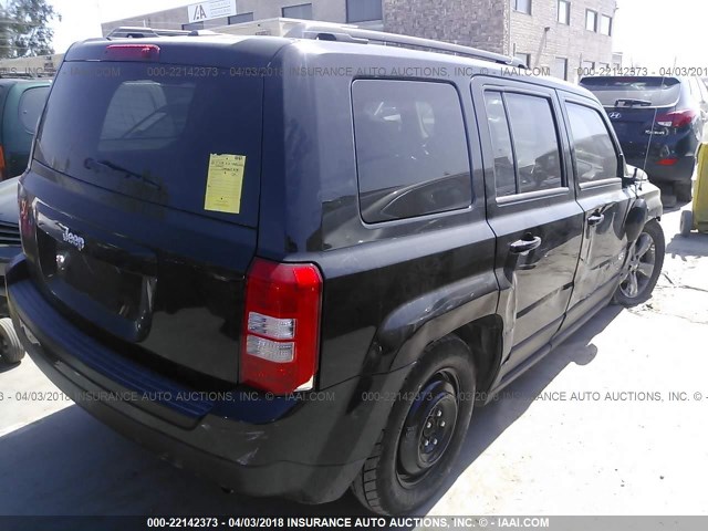 1C4NJPBB2FD241702 - 2015 JEEP PATRIOT SPORT BLACK photo 4