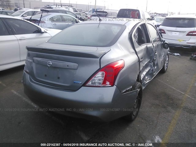 3N1CN7AP5EL811311 - 2014 NISSAN VERSA S/S PLUS/SV/SL GRAY photo 4