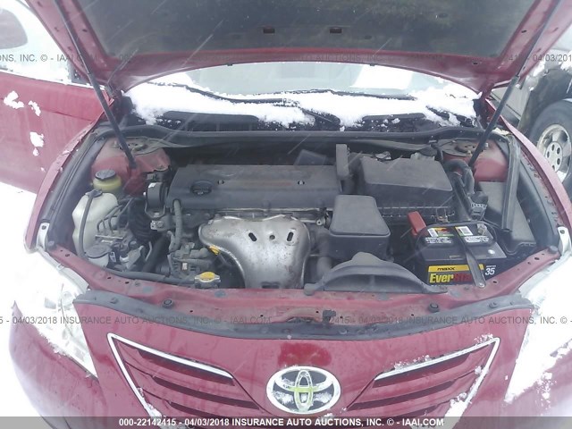 4T1BE46K87U183205 - 2007 TOYOTA CAMRY NEW GENERAT CE/LE/XLE/SE RED photo 10