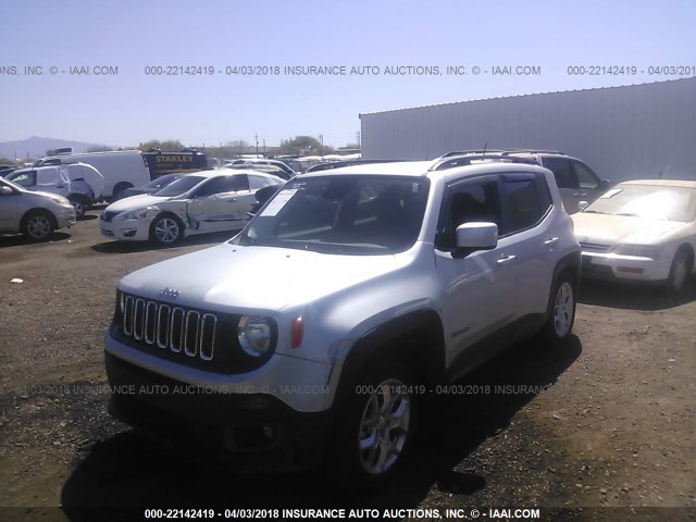 ZACCJABB7HPF77970 - 2017 JEEP RENEGADE LATITUDE GRAY photo 2