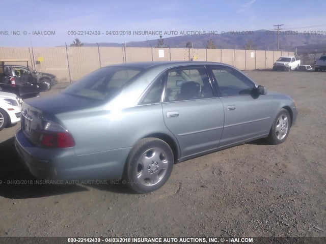 4T1BF28B73U290917 - 2003 TOYOTA AVALON XL/XLS BLUE photo 4