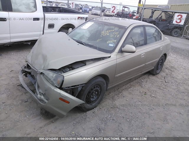 KMHDN46D05U953825 - 2005 HYUNDAI ELANTRA GLS/GT BEIGE photo 2