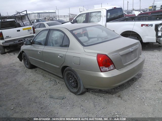 KMHDN46D05U953825 - 2005 HYUNDAI ELANTRA GLS/GT BEIGE photo 3