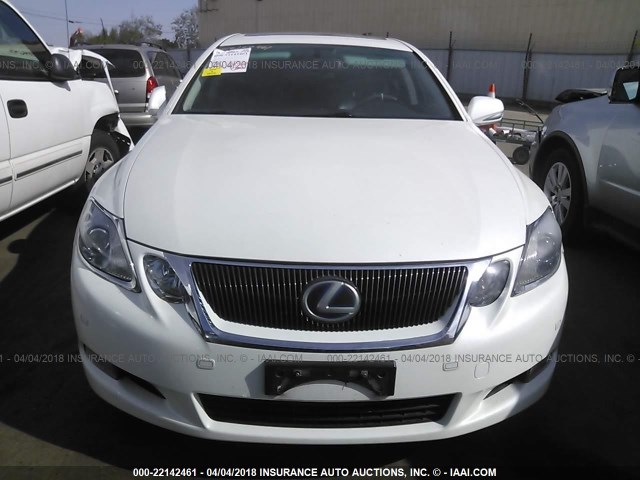 JTHBC96S295018074 - 2009 LEXUS GS 450H WHITE photo 6