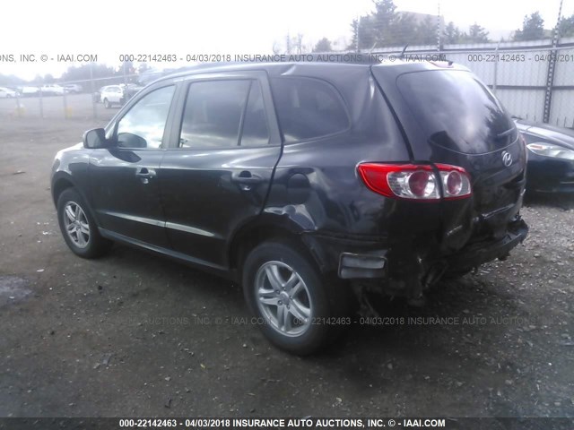 5NMSG3AB9AH347642 - 2010 HYUNDAI SANTA FE GLS BLACK photo 3