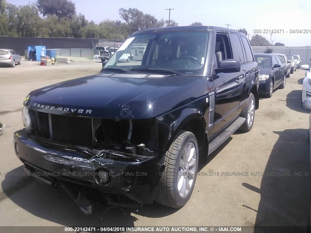 SALMF13438A282735 - 2008 LAND ROVER RANGE ROVER SUPERCHARGED BLACK photo 2