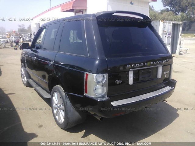 SALMF13438A282735 - 2008 LAND ROVER RANGE ROVER SUPERCHARGED BLACK photo 3