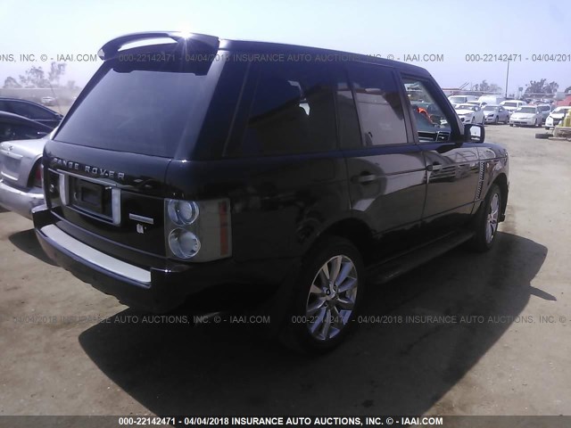 SALMF13438A282735 - 2008 LAND ROVER RANGE ROVER SUPERCHARGED BLACK photo 4