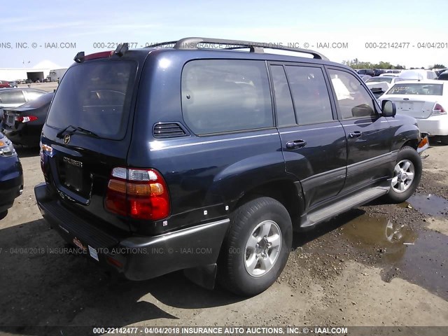 JT3HT05J6X0061072 - 1999 TOYOTA LAND CRUISER  BLUE photo 4