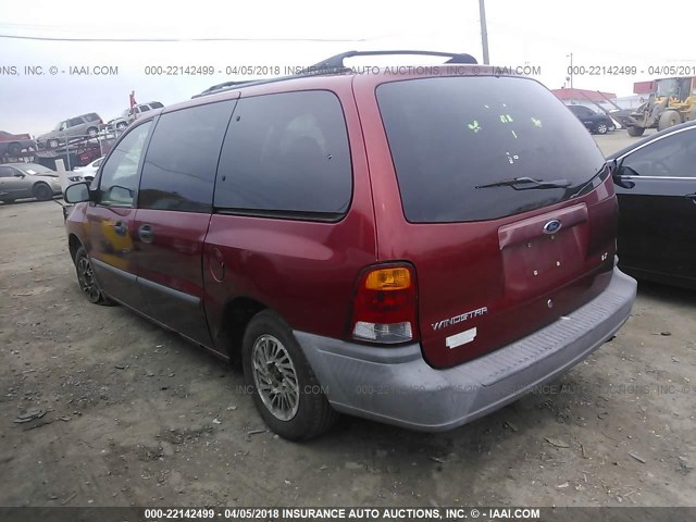 2FMZA5144XBA43845 - 1999 FORD WINDSTAR LX RED photo 3