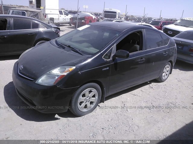 JTDKB20U673252281 - 2007 TOYOTA PRIUS BLACK photo 2