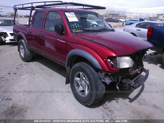 5TEGN92N24Z426596 - 2004 TOYOTA TACOMA DOUBLE CAB PRERUNNER RED photo 1