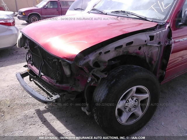 5TEGN92N24Z426596 - 2004 TOYOTA TACOMA DOUBLE CAB PRERUNNER RED photo 6