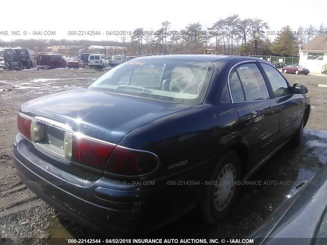 1G4HP54K52U171678 - 2002 BUICK LESABRE CUSTOM Dark Blue photo 4