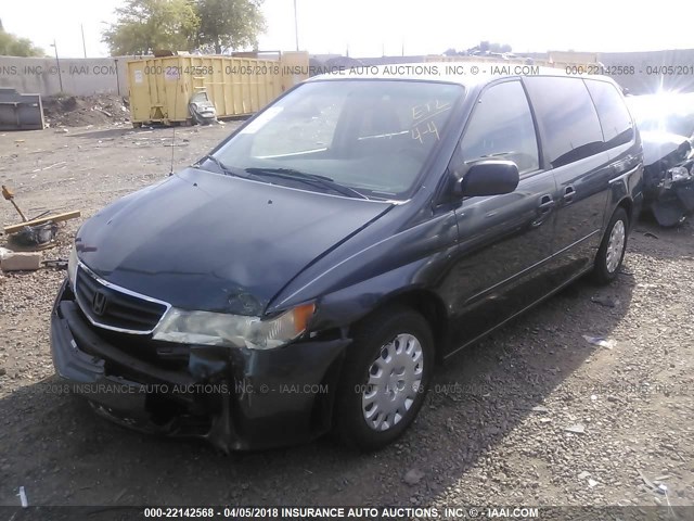 5FNRL18584B138137 - 2004 HONDA ODYSSEY LX GRAY photo 2