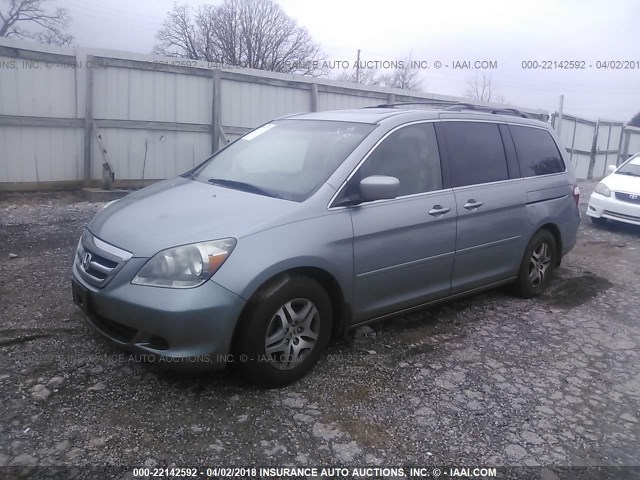 5FNRL38686B106098 - 2006 HONDA ODYSSEY EXL ტალღისფერი ფოტო 2