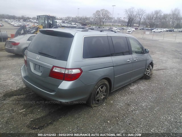 5FNRL38686B106098 - 2006 HONDA ODYSSEY EXL TEAL photo 4