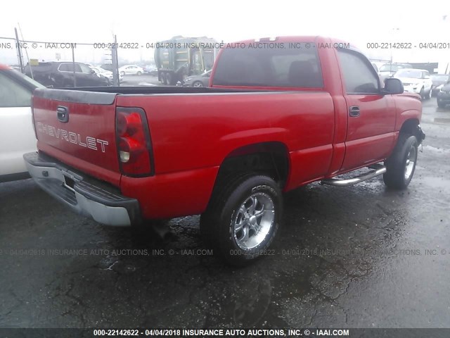 3GCEC14X16G158099 - 2006 CHEVROLET SILVERADO C1500 RED photo 4