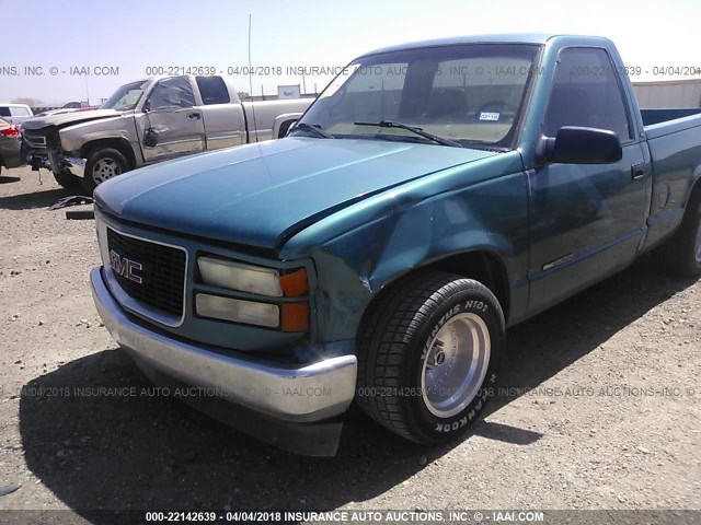 1GTEC14W8VZ546176 - 1997 GMC SIERRA C1500 GREEN photo 6