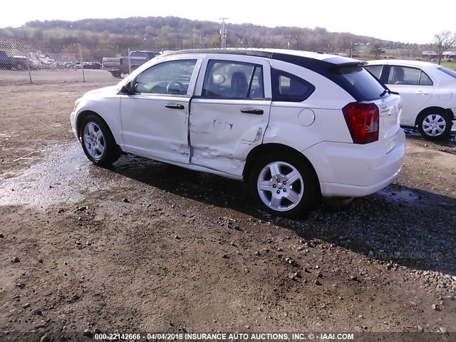 1B3HB48B28D651503 - 2008 DODGE CALIBER SXT WHITE photo 3