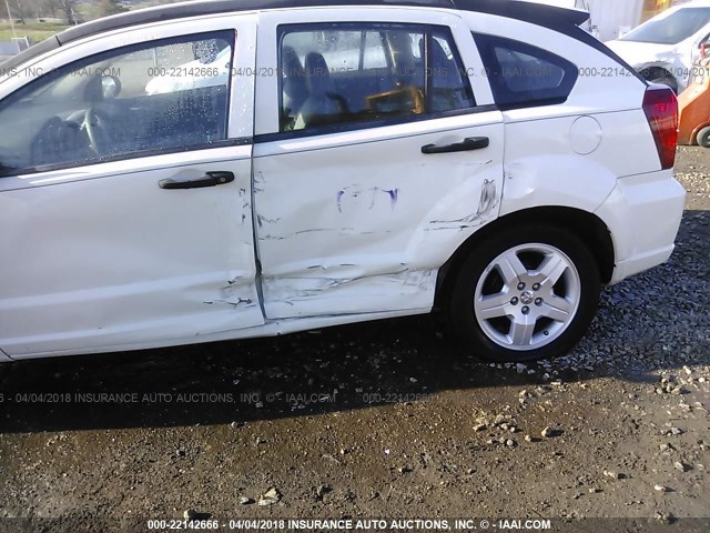 1B3HB48B28D651503 - 2008 DODGE CALIBER SXT WHITE photo 6