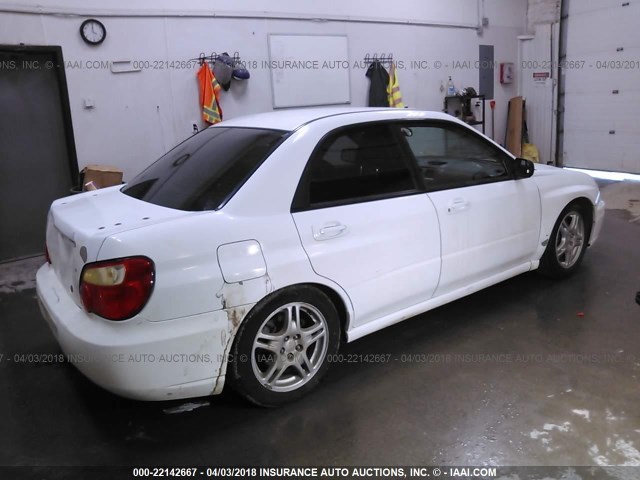 JF1GD67505G503863 - 2005 SUBARU IMPREZA RS WHITE photo 4