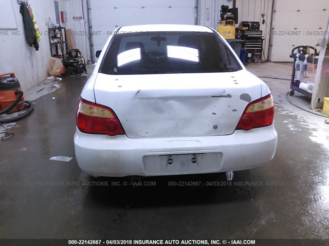 JF1GD67505G503863 - 2005 SUBARU IMPREZA RS WHITE photo 6