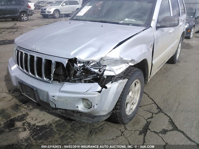 1J8HR58217C552135 - 2007 JEEP GRAND CHEROKEE LIMITED SILVER photo 6
