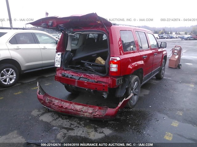 1C4NJPBA7GD754999 - 2016 JEEP PATRIOT SPORT RED photo 4