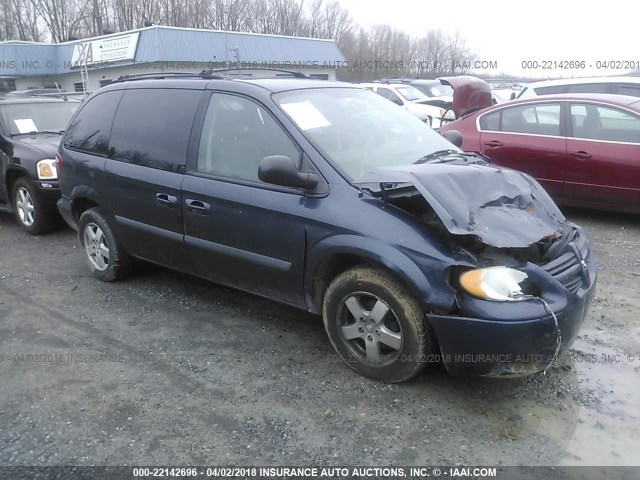 1D4GP45RX7B126876 - 2007 DODGE CARAVAN SXT BLUE photo 1