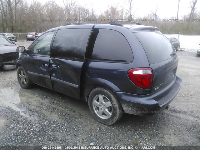 1D4GP45RX7B126876 - 2007 DODGE CARAVAN SXT BLUE photo 3