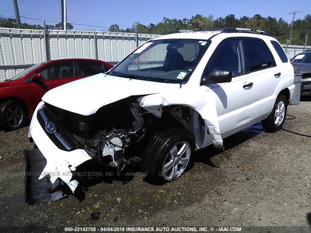 KNDJF724797562493 - 2009 KIA SPORTAGE LX WHITE photo 2