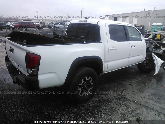 3TMCZ5AN9HM056702 - 2017 TOYOTA TACOMA DBL CAB/SR/TRDSPT/OR/PRO თეთრი ფოტო 4