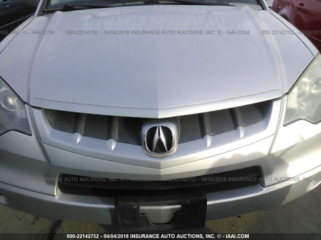 5J8TB185X8A016307 - 2008 ACURA RDX TECHNOLOGY SILVER photo 6