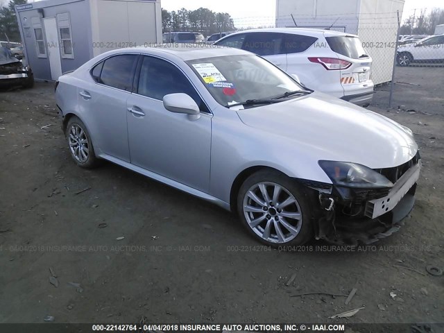 JTHBK262565008791 - 2006 LEXUS IS 250 SILVER photo 1