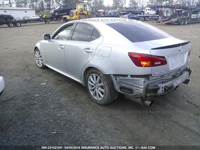 JTHBK262565008791 - 2006 LEXUS IS 250 SILVER photo 3