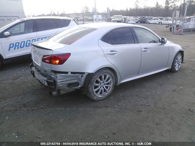 JTHBK262565008791 - 2006 LEXUS IS 250 SILVER photo 4