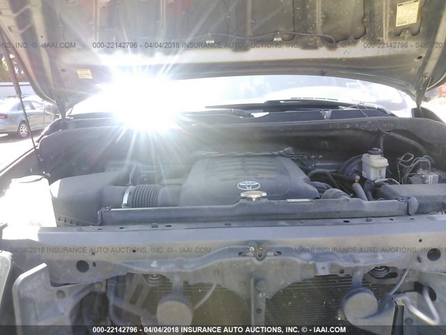 5TFUW5F17DX315047 - 2013 TOYOTA TUNDRA DOUBLE CAB SR5 GRAY photo 10