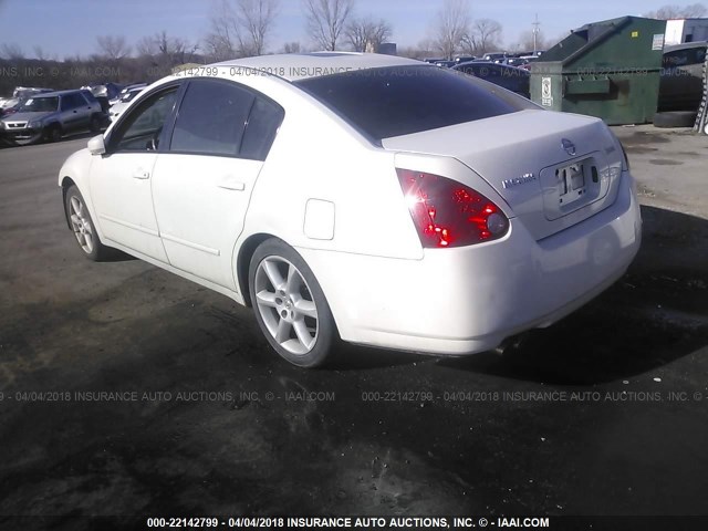 1N4BA41E16C810936 - 2006 NISSAN MAXIMA SE/SL WHITE photo 3