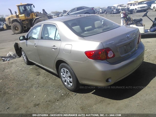 1NXBU4EE9AZ215620 - 2010 TOYOTA COROLLA S/LE/XLE GOLD photo 3