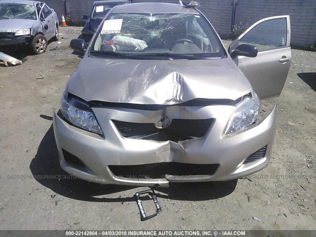 1NXBU4EE9AZ215620 - 2010 TOYOTA COROLLA S/LE/XLE GOLD photo 6